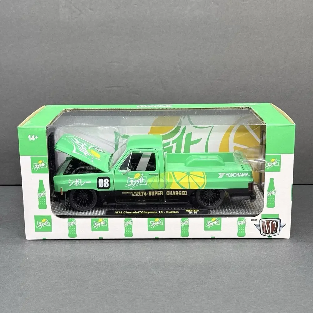 M2 1973 Chevrolet Cheyenne 10 Green Japan Sprite Squarebody 1/24 Diecast Truck